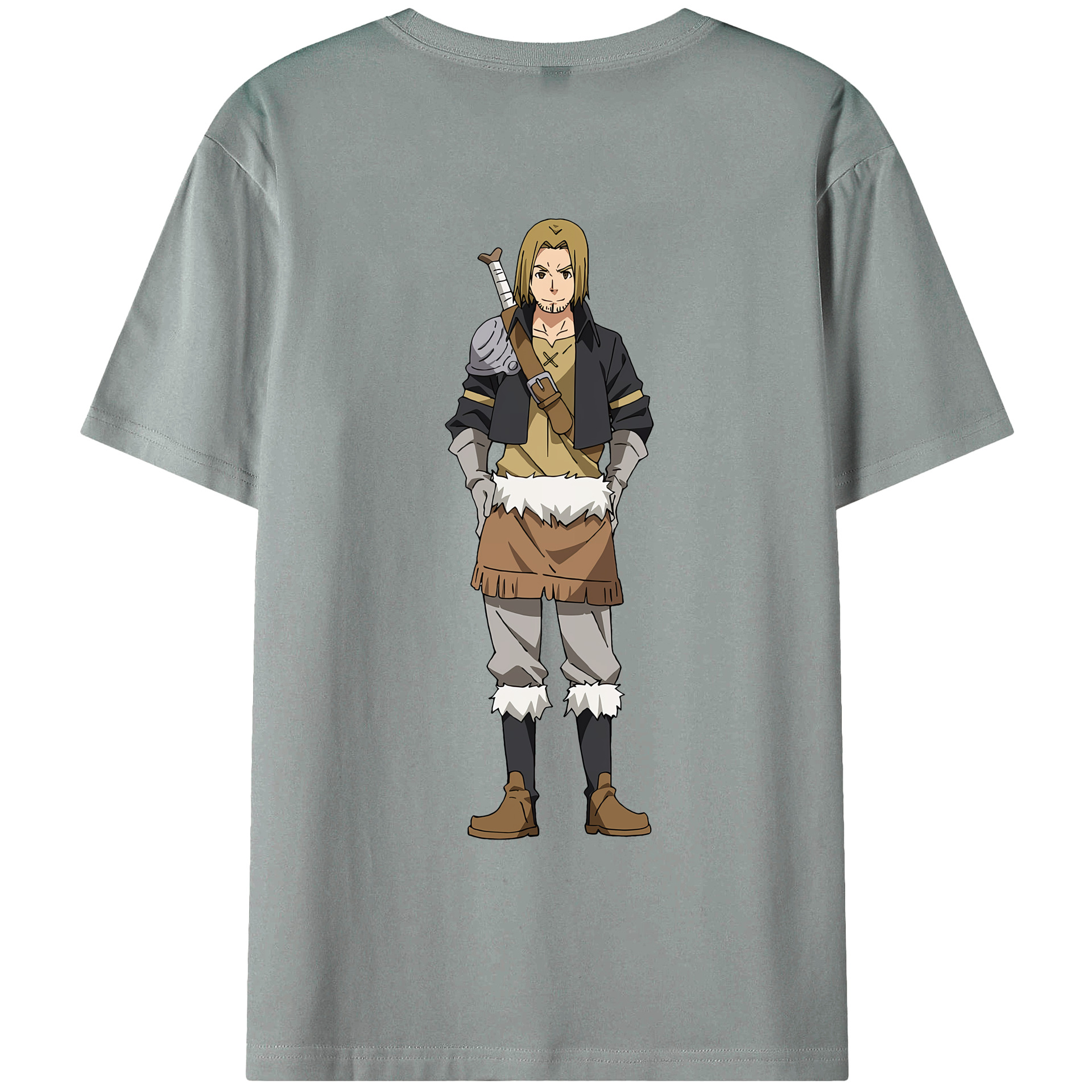 （画像用） 転スラ Regarding Reincarnated to Slime 綿100％ メンズ半袖Tシャツ（バックプリント） 通気性
